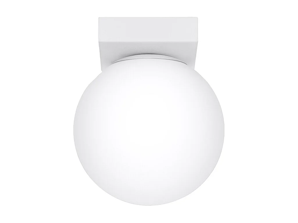 Plafonniers Zynfi moderne en acier/verre - 1 sources lumineuses 3000K - L.12 x H.14,5 cm - blanc