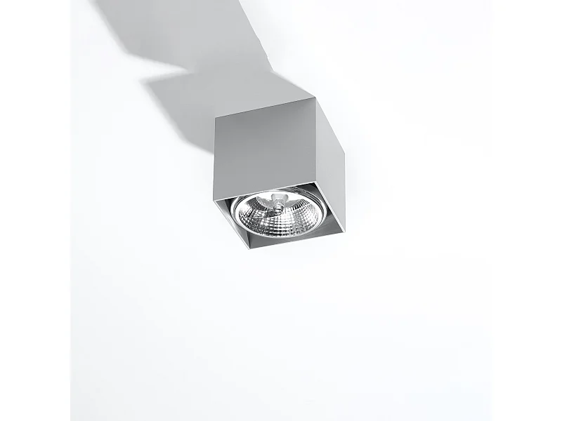 Plafonniers Nexiflex moderne en aluminium - 1 sources lumineuses 4000K - L.12 x H.11 cm - gris