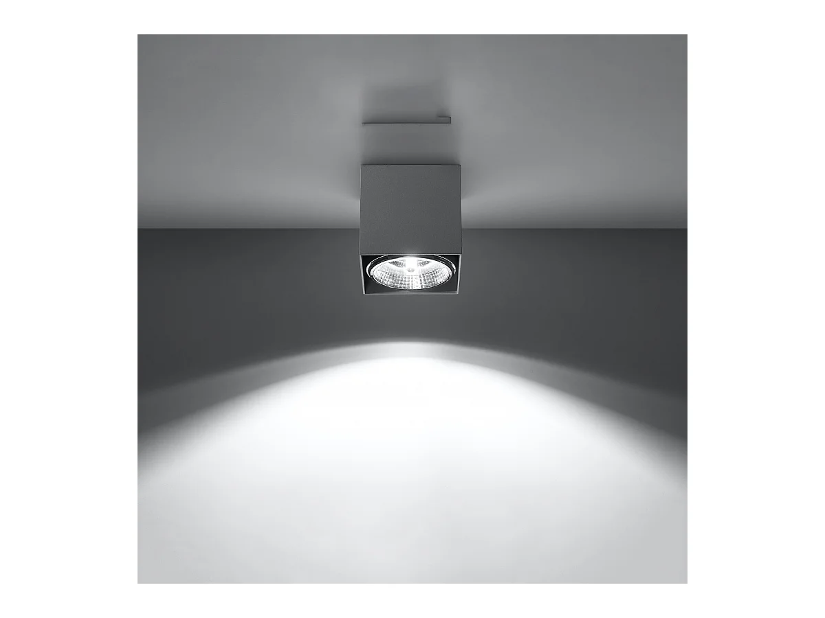 Plafonniers Nexiflex moderne en aluminium - 1 sources lumineuses 4000K - L.12 x H.11 cm - gris