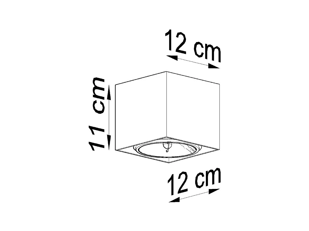 Plafonniers Nexiflex moderne en aluminium - 1 sources lumineuses 4000K - L.12 x H.11 cm - gris