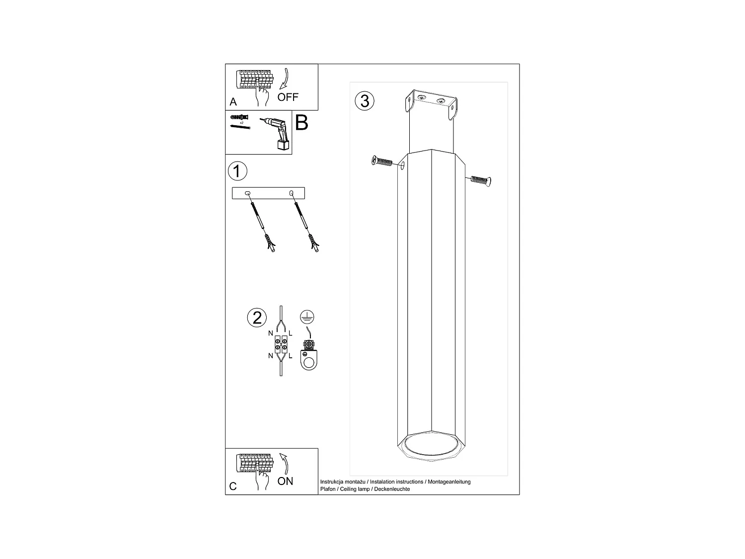 Plafony skandynawski Xenor, drewno - 1 źródło światła 4000K - L.6 x H.30 cm - dąb