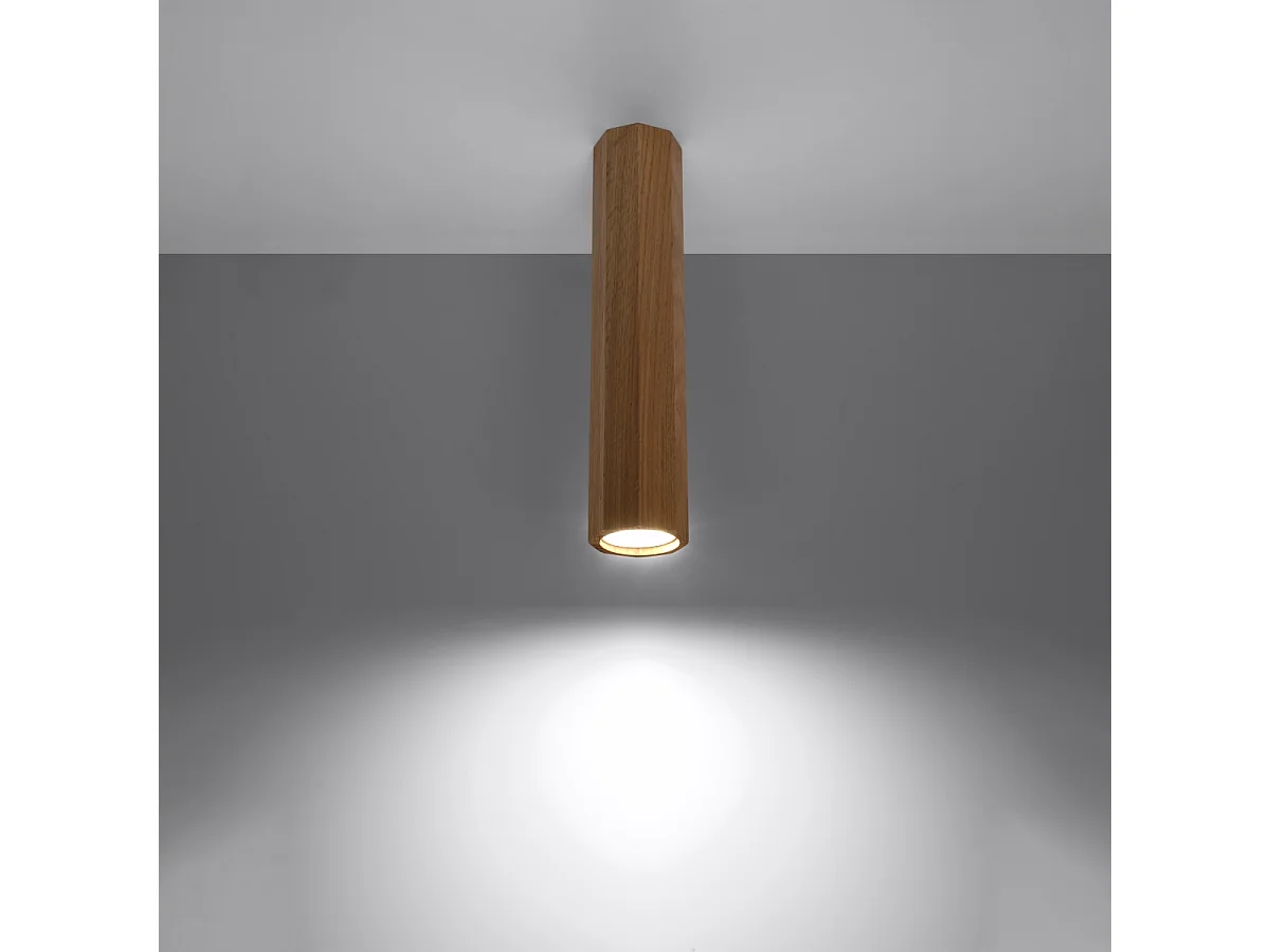 Plafonniers Xenor scandinave en bois - 1 sources lumineuses 4000K - L.6 x H.30 cm - chêne