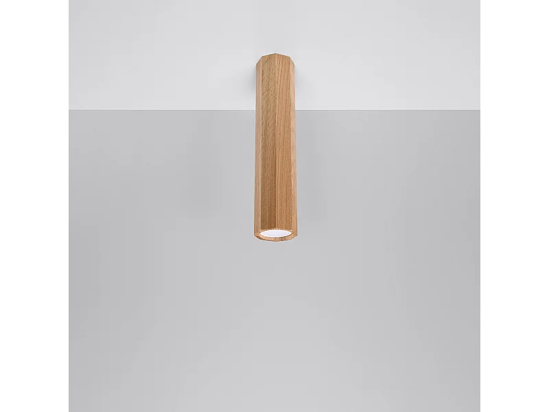 Plafonniers Xenor scandinave en bois - 1 sources lumineuses 4000K - L.6 x H.30 cm - chêne