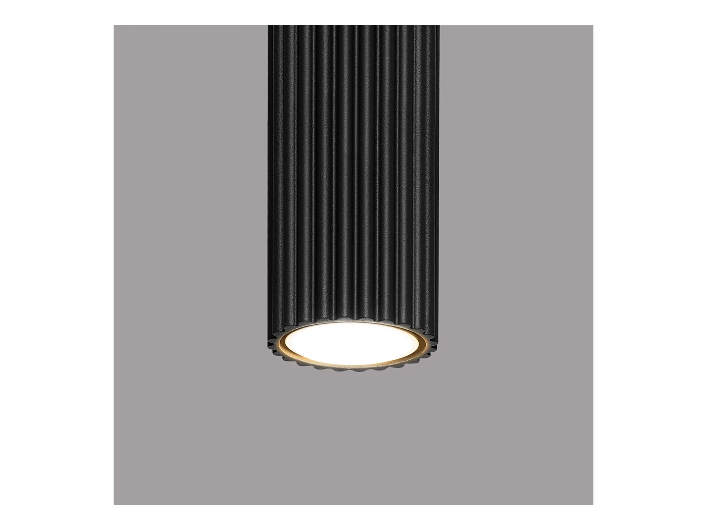 Plafonnier Gloow minimaliste en aluminium - 1 sources lumineuses 4000K - L.6,5 x H.10 cm - noir