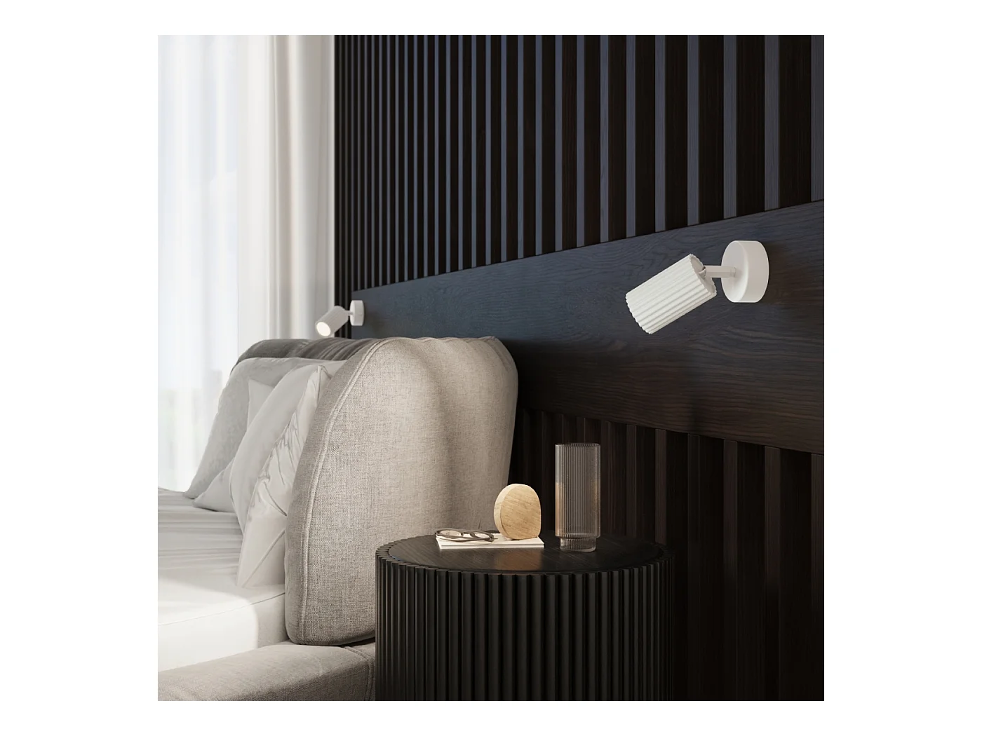 Plafondlamp Gloow minimalistisch van  - 4 lichtbronnen 3000K - L.25 x H.16,5 cm - wit