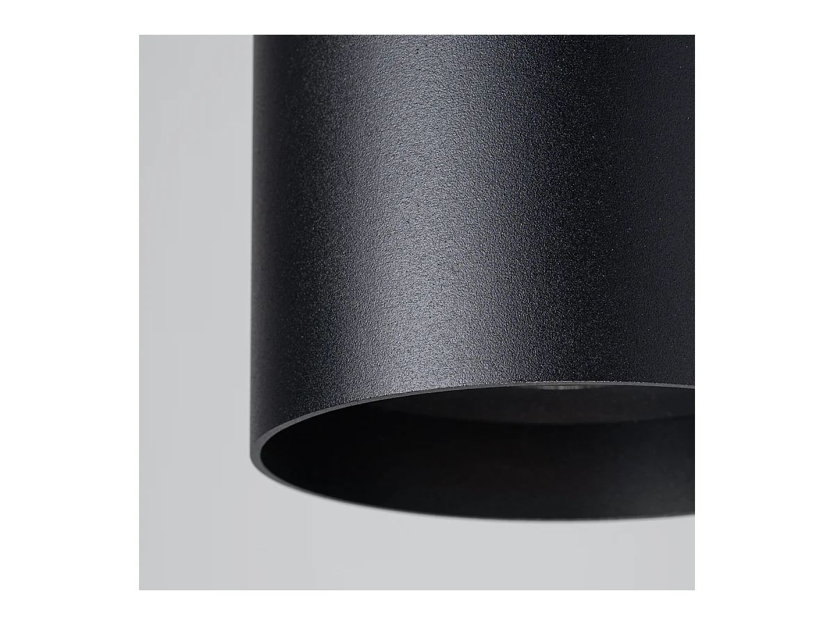 Plafondlampen Shiis minimalistisch van  - 1 lichtbronnen 4000K - L.12 x H.11 cm - zwart