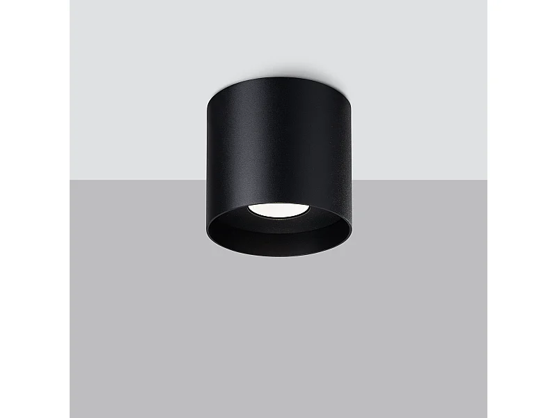 Plafonniers Shiis minimaliste en aluminium - 1 sources lumineuses 4000K - L.12 x H.11 cm - noir