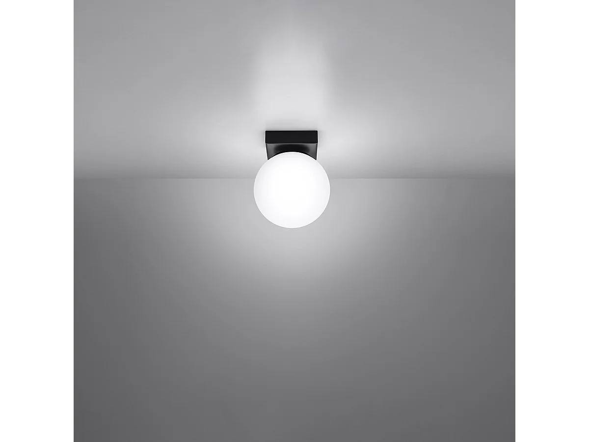 Deckenlampen Zynfi modern aus  Stahl/Glas - 1 lichtquellen 3000K - L.12 x H. cm - Schwarz