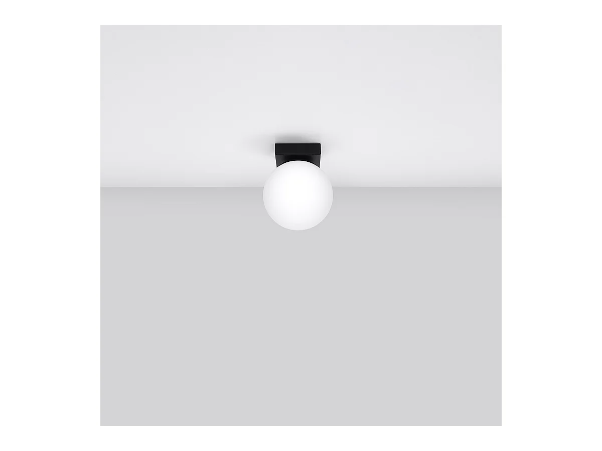 Deckenlampen Zynfi modern aus  Stahl/Glas - 1 lichtquellen 3000K - L.12 x H. cm - Schwarz