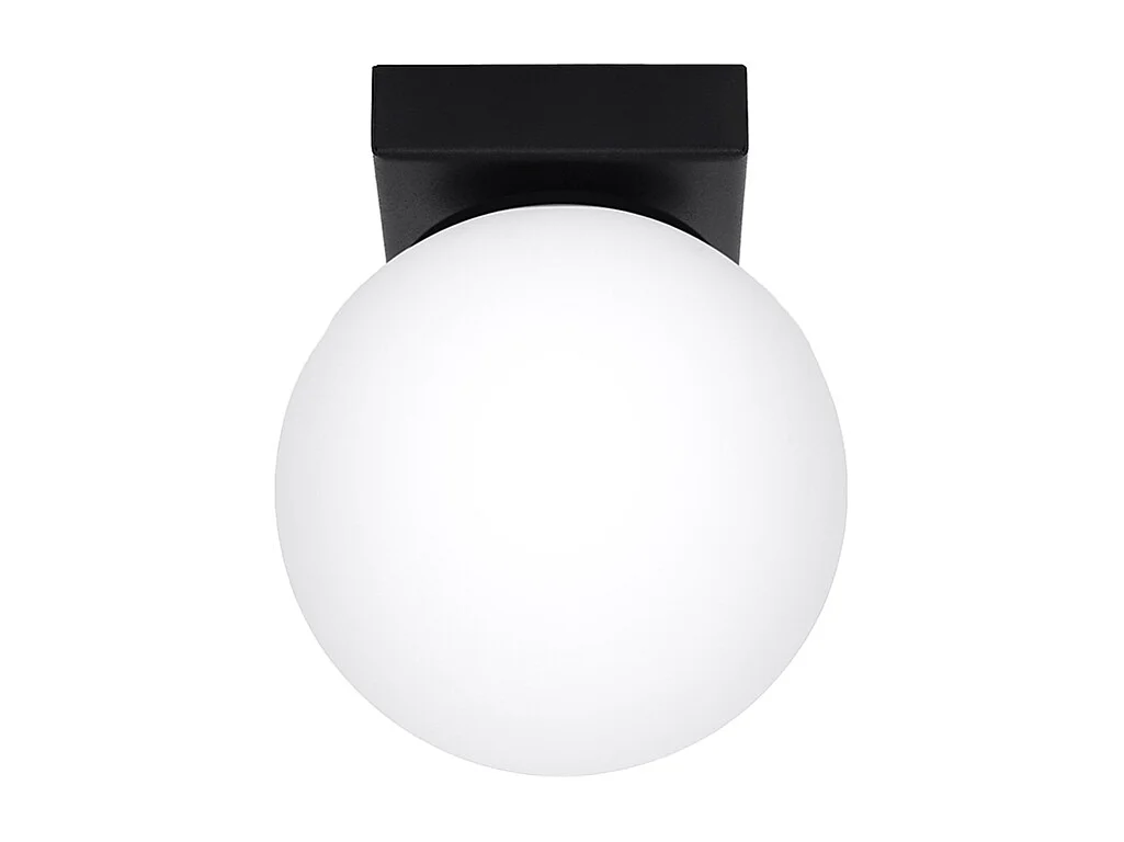 Plafonniers Zynfi moderne en acier/verre - 1 sources lumineuses 3000K - L.12 x H.14,5 cm - noir