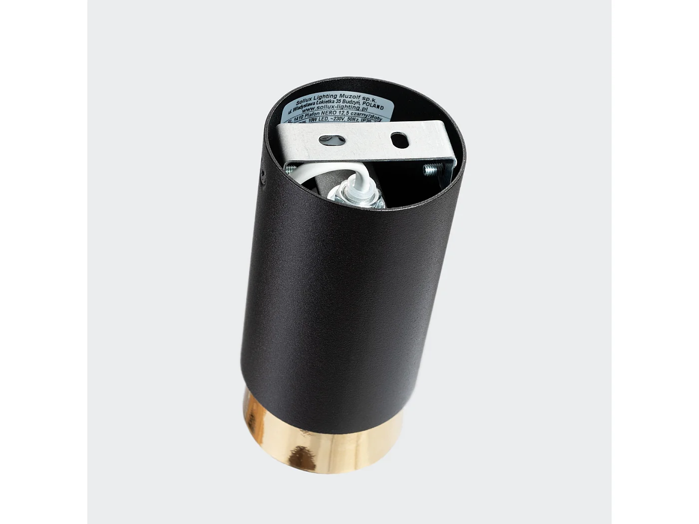 Deckenleuchte Alvor modern aus  Stahl - 1 lichtquellen 3000K - L.6 x H. cm - schwarz/gold