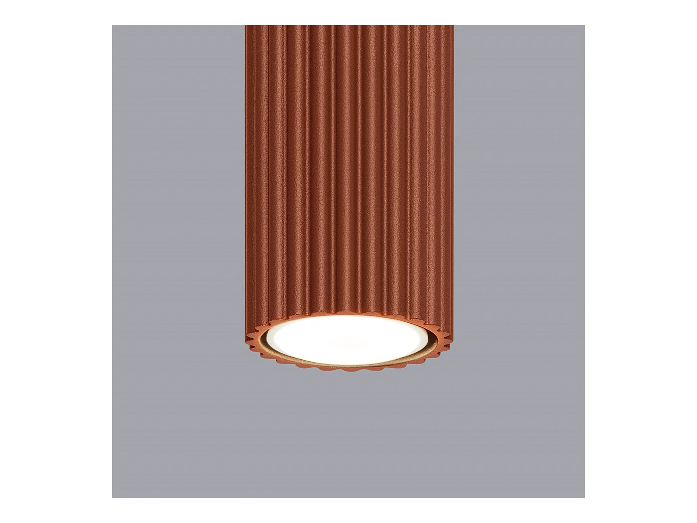 Plafondlamp Gloow minimalistisch van  - 1 lichtbronnen 4000K - L.6,5 x H.10 cm - rode oker