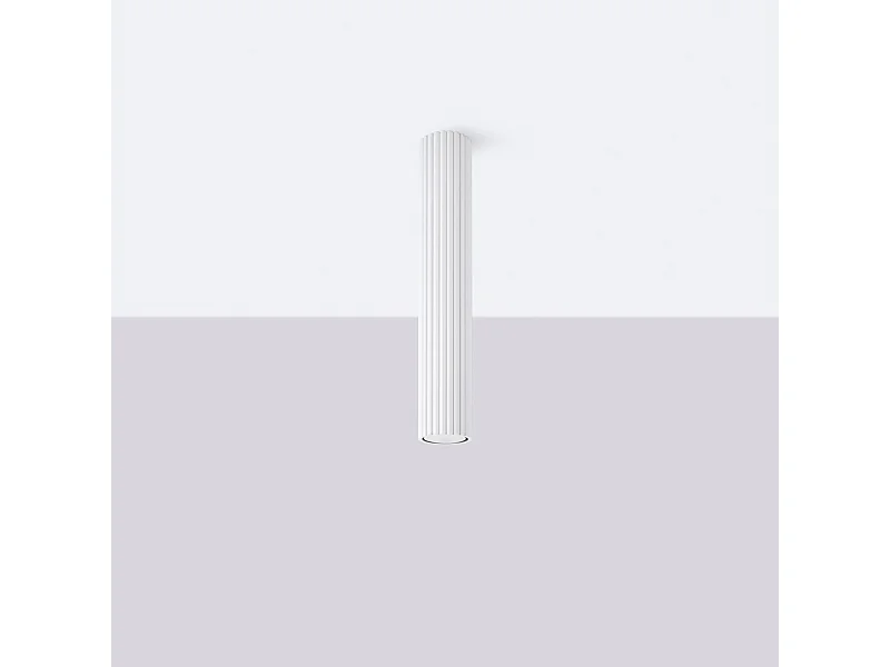 Plafondlamp Gloow minimalistisch van  - 1 lichtbronnen 4000K - L.6,5 x H.40 cm - wit