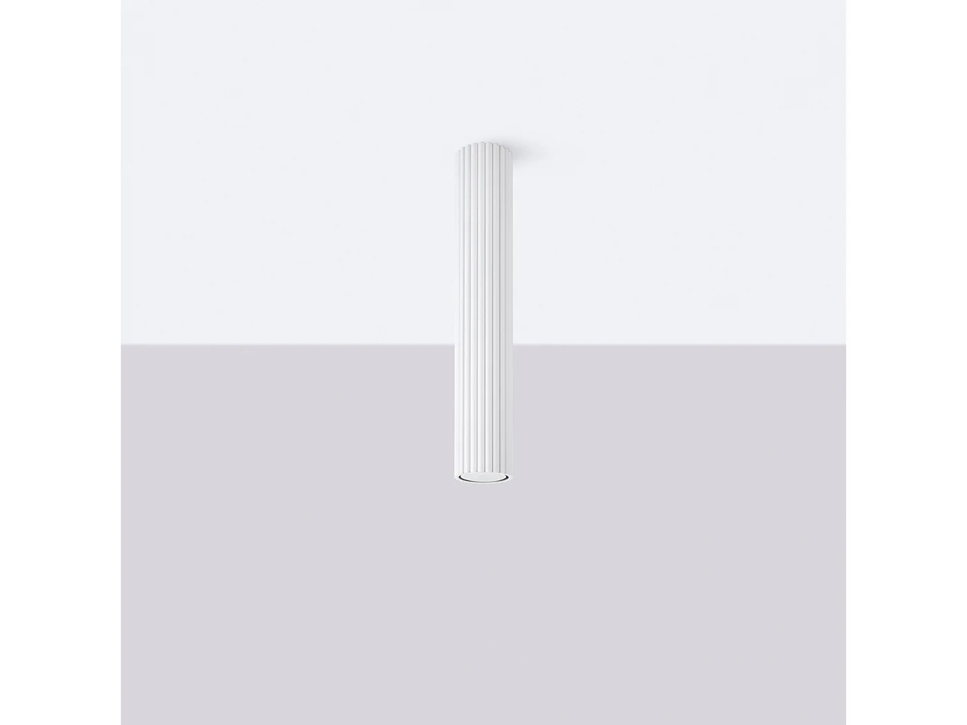 Plafonnier Gloow minimaliste en aluminium - 1 sources lumineuses 4000K - L.6,5 x H.40 cm - blanc