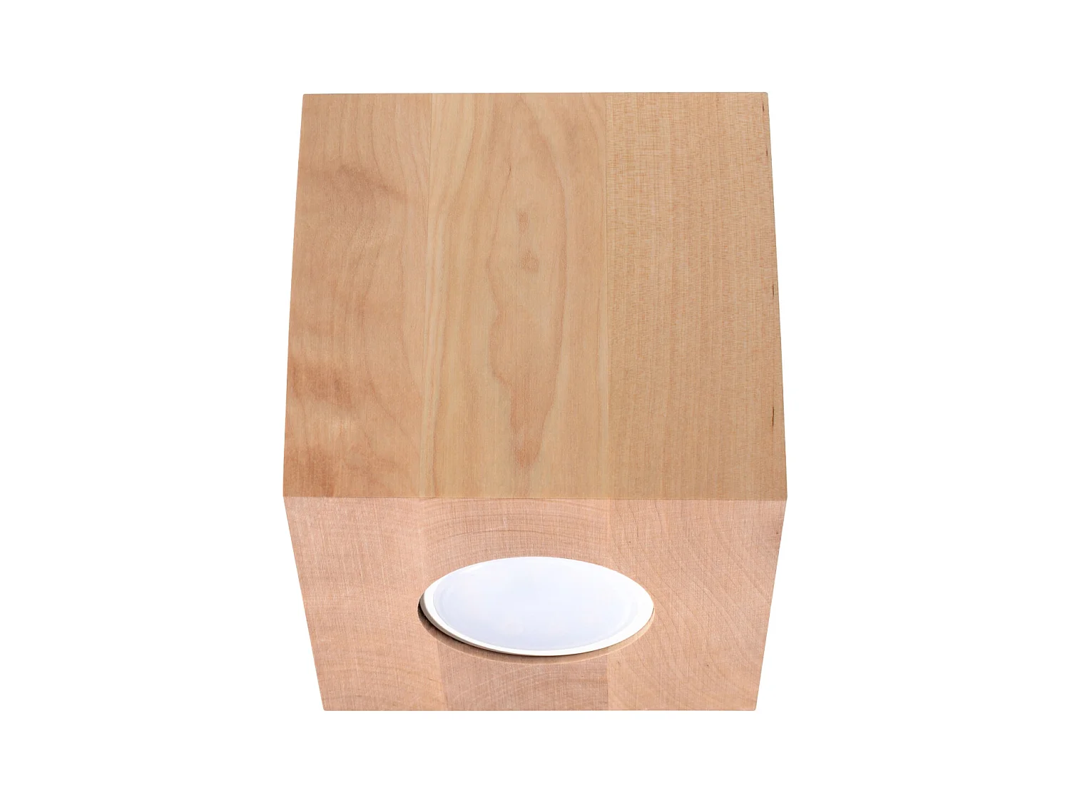 Plafonniers Quadx scandinave en bois - 1 sources lumineuses 4000K - L.10 x H.10 cm - bois naturel
