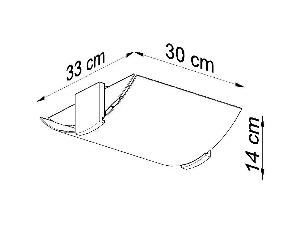 Plafonniers Nerilo moderne en bois/verre - 2 sources lumineuses 4000K - L.30 x H.14 cm - wengé/blanc
