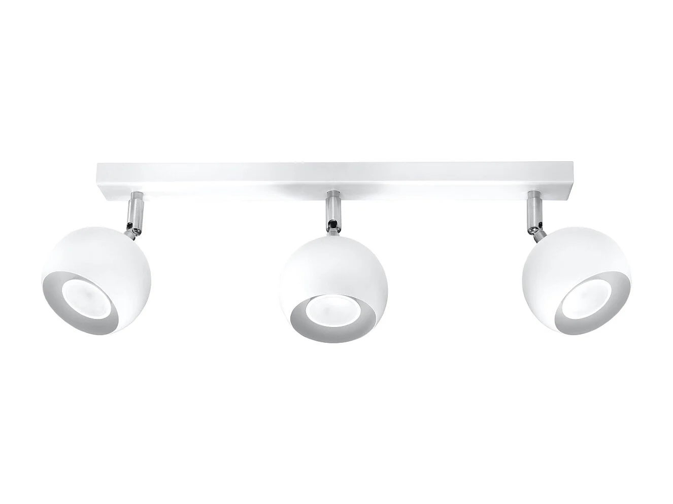 Plafonniers Rayis moderne en acier - 3 sources lumineuses 4000K - L.45 x H.16 cm - blanc