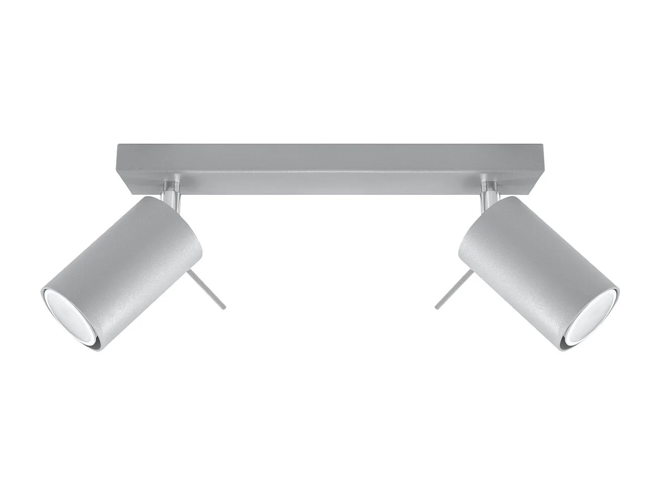 Plafonniers Briix moderne en acier - 2 sources lumineuses 4000K - L.30 x H.16 cm - gris