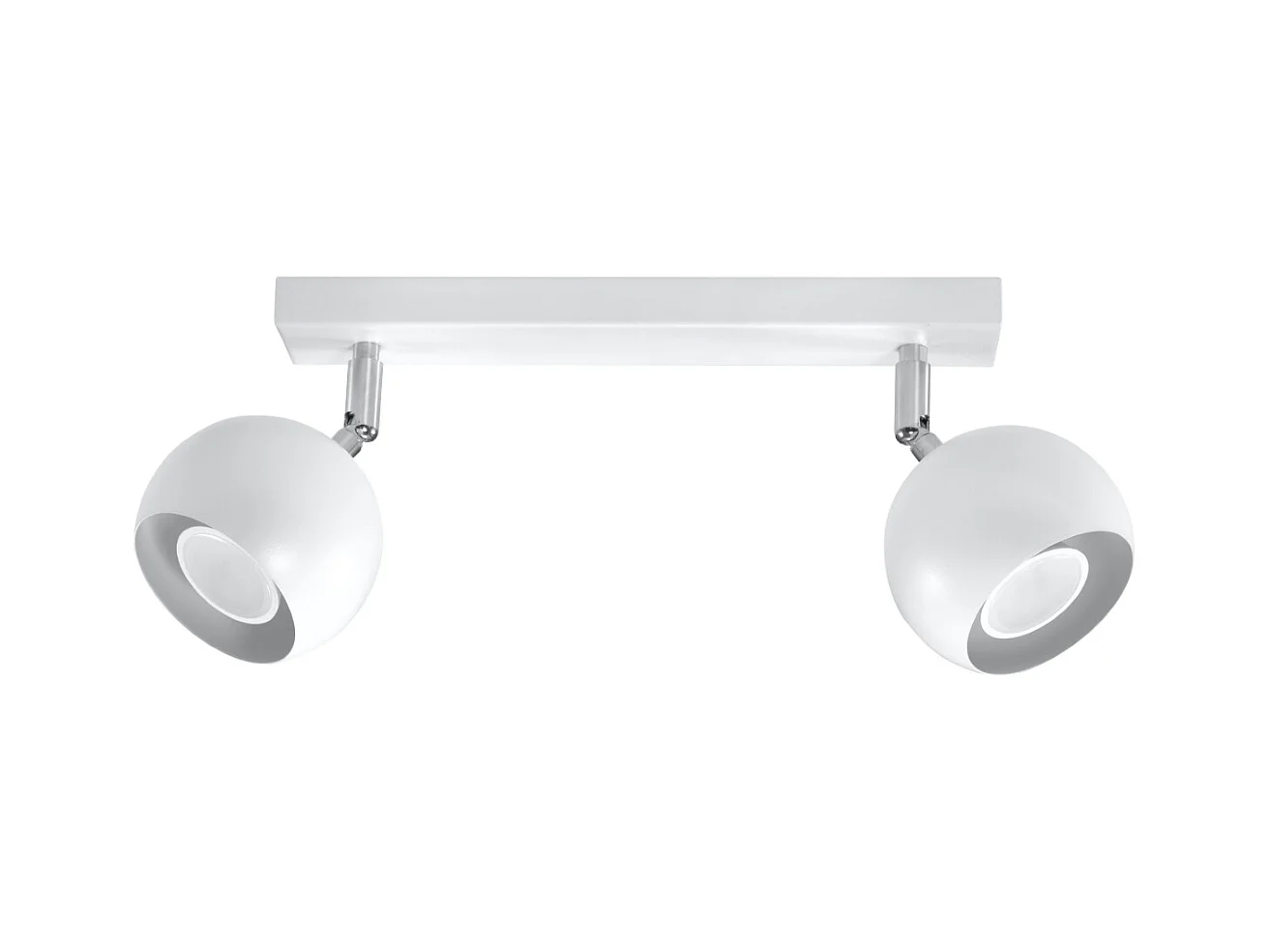 Plafondlampen Rayis modern van  - 2 lichtbronnen 4000K - L.30 x H.16 cm - wit