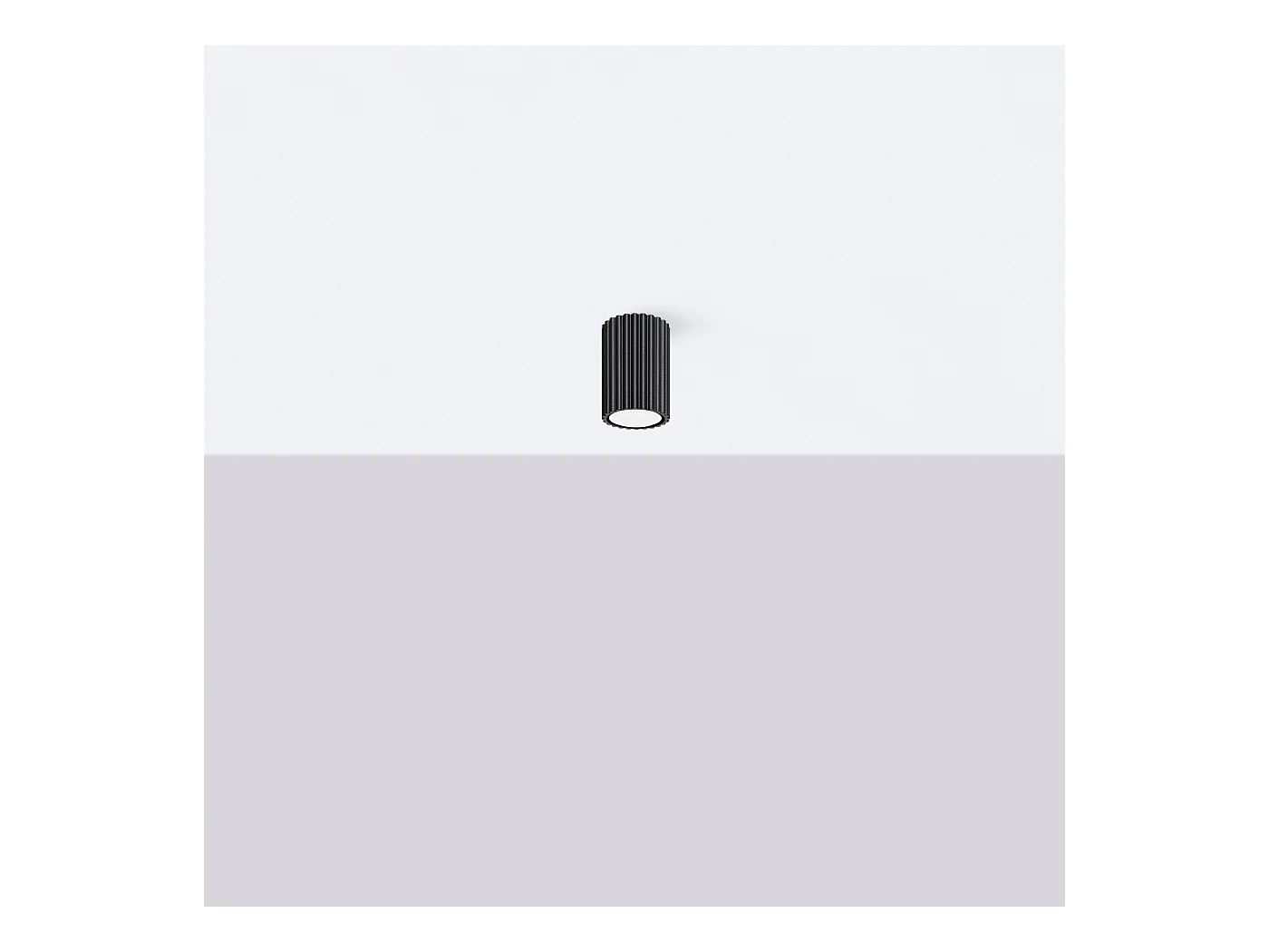 Plafonnier Gloow minimaliste en aluminium - 1 sources lumineuses 3000K - L.6,5 x H.10 cm - noir