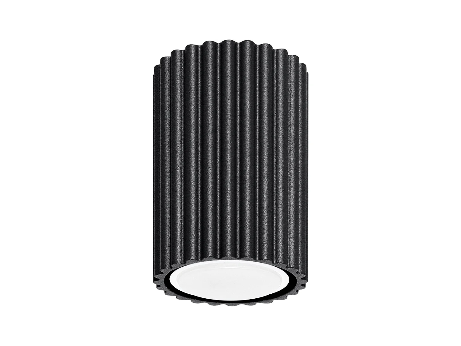 Plafonnier Gloow minimaliste en aluminium - 1 sources lumineuses 3000K - L.6,5 x H.10 cm - noir