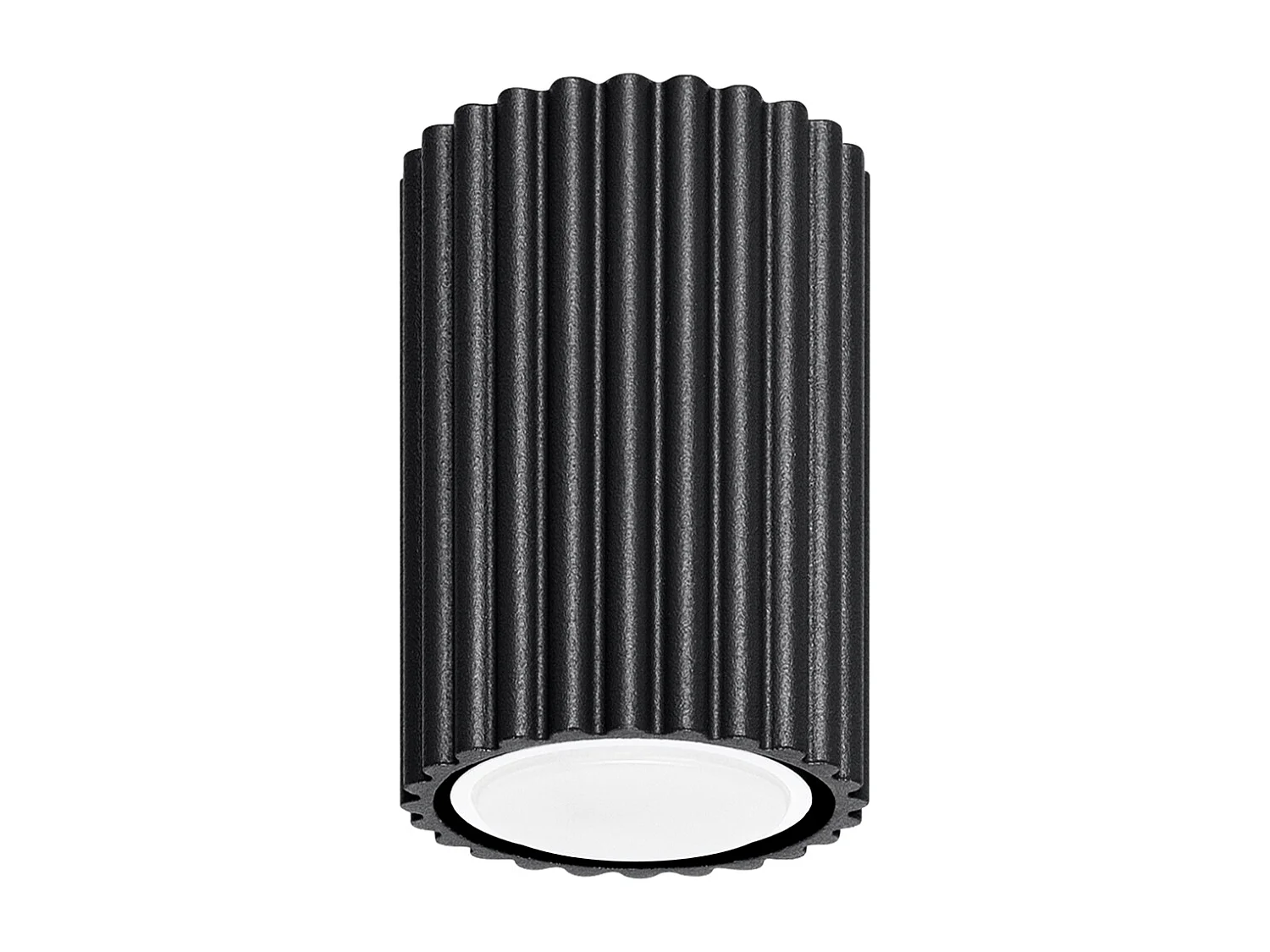 Plafonnier Gloow minimaliste en aluminium - 1 sources lumineuses 3000K - L.6,5 x H.10 cm - noir