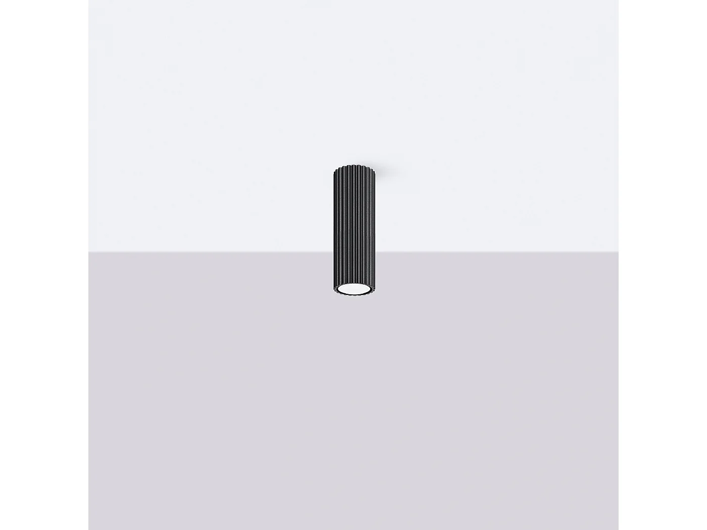 Plafondlamp Gloow minimalistisch van  - 1 lichtbronnen 4000K - L.6,5 x H.20 cm - zwart