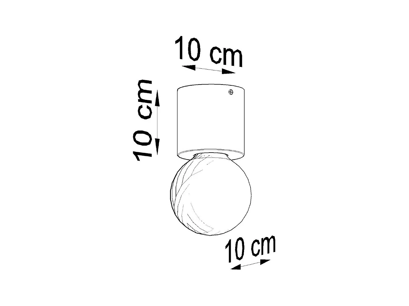 Plafonniers Nalvado scandinave en bois - 1 sources lumineuses 4000K - L.10 x H.10 cm - bois naturel