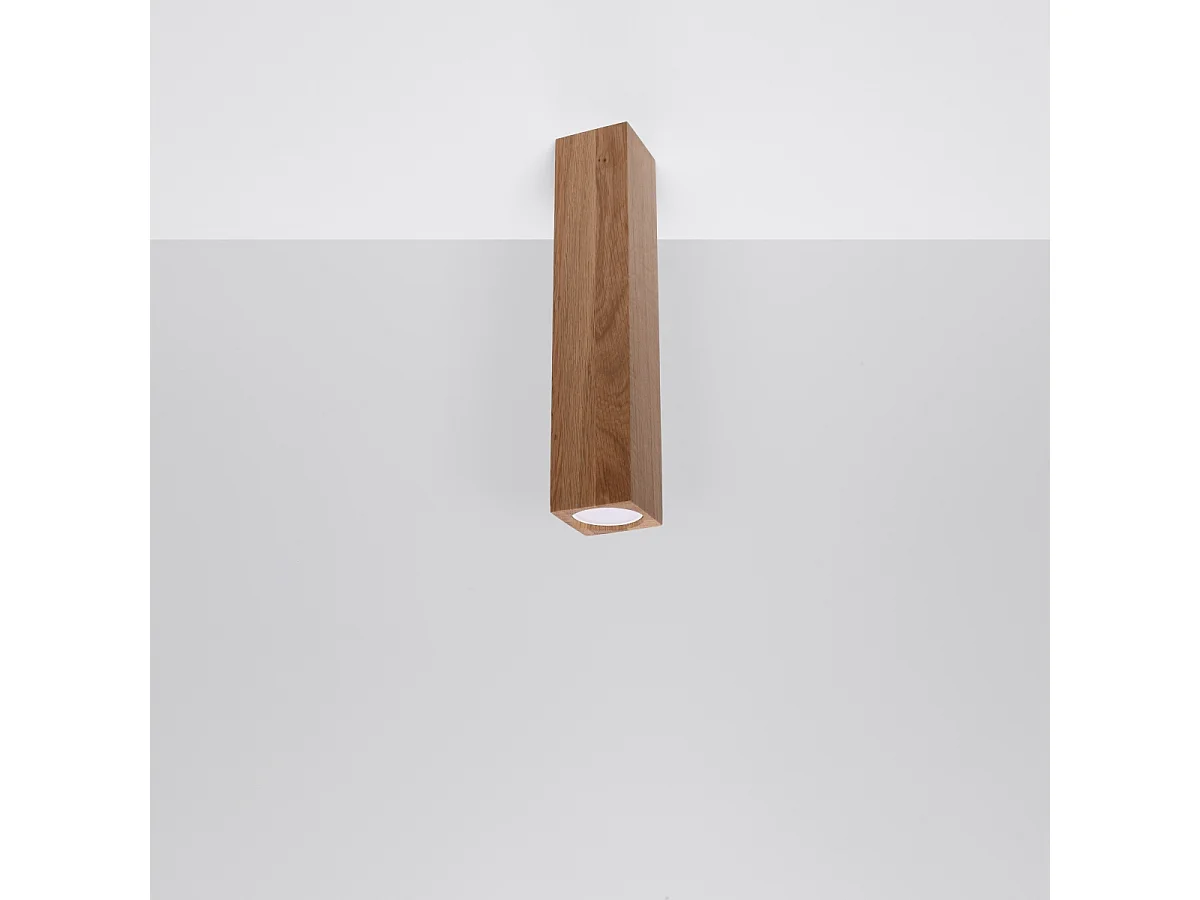 Plafonniers Zezu scandinave en bois - 1 sources lumineuses 3000K - L.6 x H.30 cm - chêne