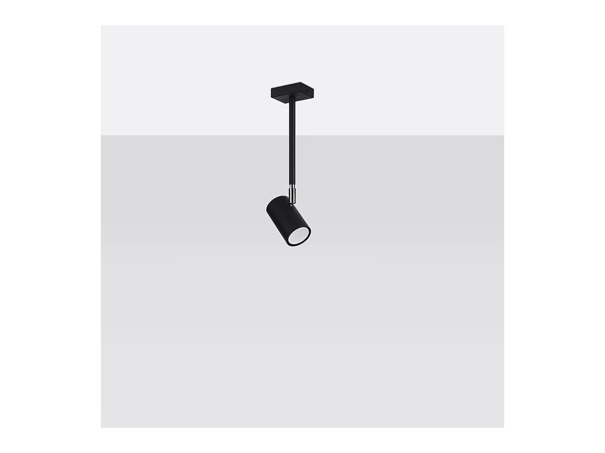 Plafondlampen Novatel modern van  - 1 lichtbronnen 3000K - L.10 x H.33 cm - zwart