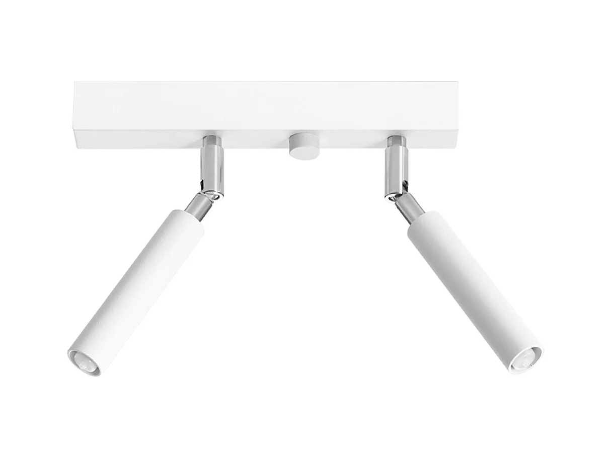 Lampade da soffitto Astix moderno di alluminio - 2 sorgenti luminose 4000K - L.25 x A.20 cm - bianco