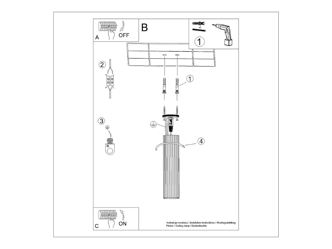 Plafondlamp Gloow minimalistisch van  - 1 lichtbronnen 4000K - L.6,5 x H.30 cm - gouden