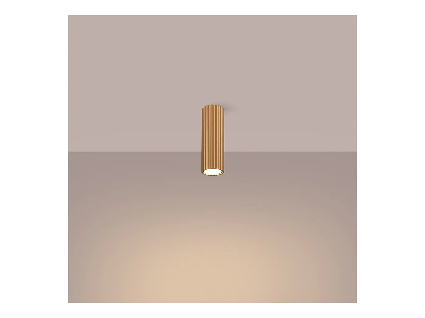 Plafondlamp Gloow minimalistisch van  - 1 lichtbronnen 4000K - L.6,5 x H.20 cm - gouden