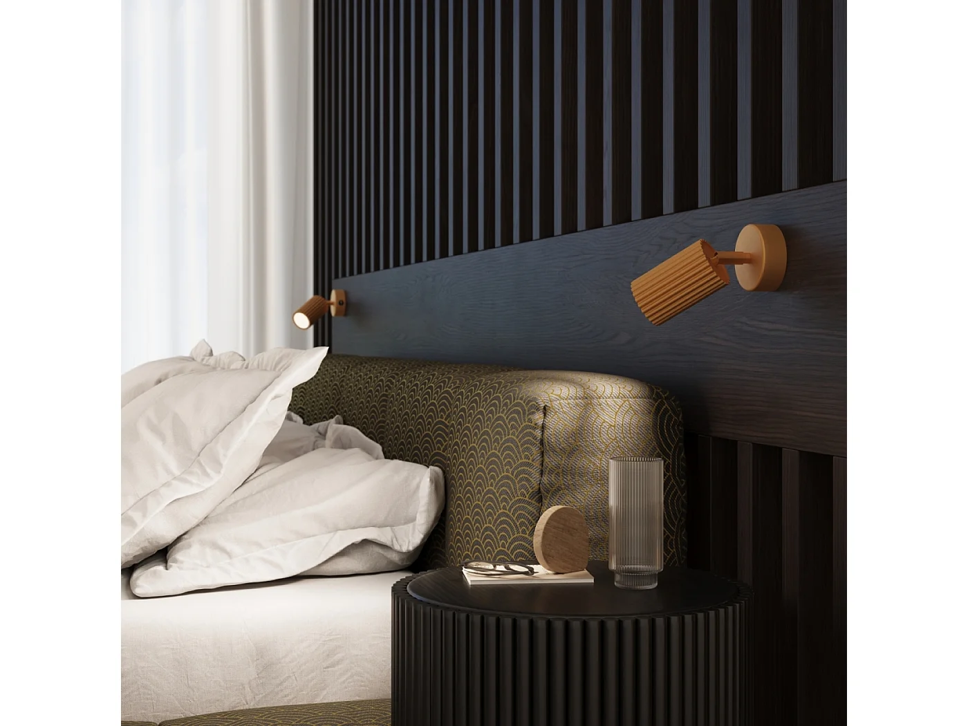 Plafonnier Gloow minimaliste en aluminium - 1 sources lumineuses 4000K - L.6,5 x H.20 cm - doré