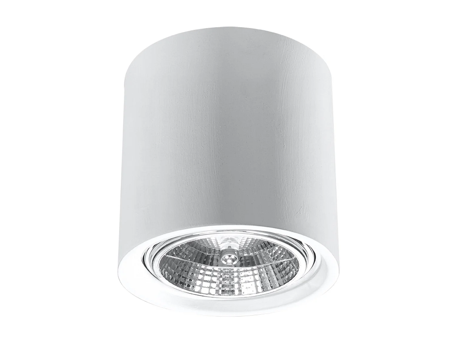 Plafonniers Shich moderne en céramique - 1 sources lumineuses 4000K - L.14,5 x H.14 cm - blanc