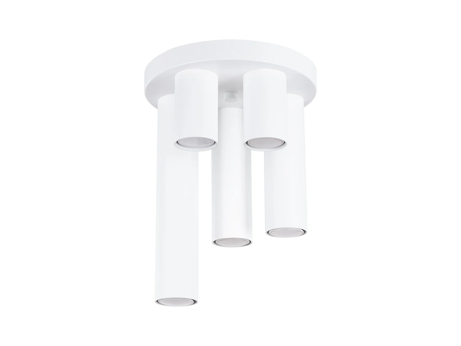 Plafonnier Toris moderne en acier - 5 sources lumineuses 3000K - L.25 x H.33 cm - blanc