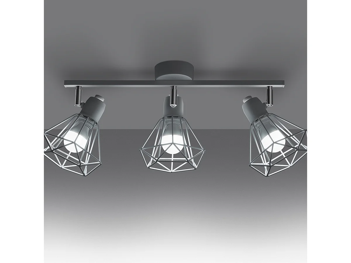 Plafondlampen Lunova modern van  - 3 lichtbronnen 4000K - L.52 x H.19 cm - wit