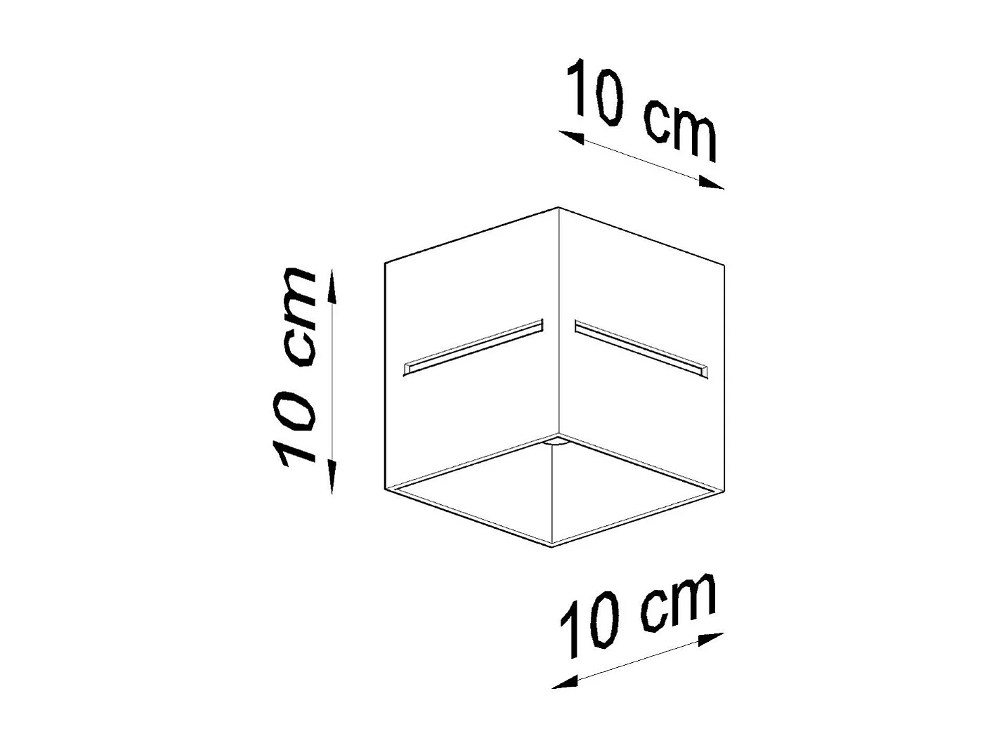 Plafonniers Zorbo moderne en aluminium - 1 sources lumineuses 4000K - L.10 x H.10 cm - blanc