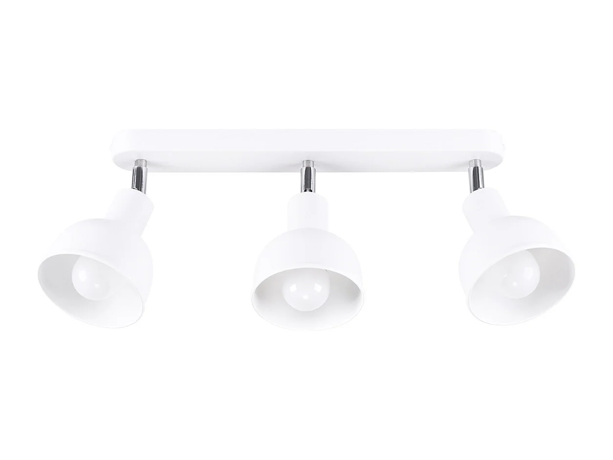 Plafonniers Zenda grenier en acier - 3 sources lumineuses 4000K - L.59 x H.18,5 cm - blanc