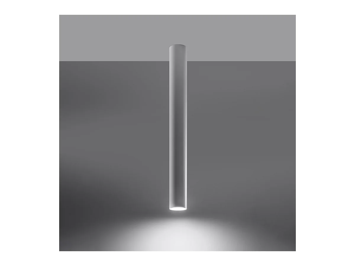 Plafony nowoczesny Toris, stal - 1 źródło światła 4000K - L.6 x H.60 cm - biały