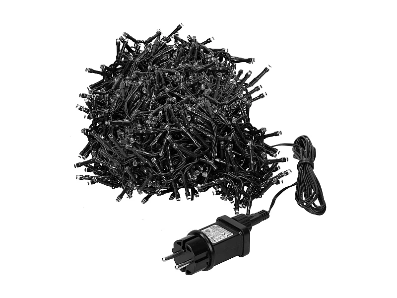 Guirlande lumineuse en grappe 39m 3000 LED blanc froid avec minuterie éclairage 8 modes ruban sapin de noël protection ip44 usage intérieur/extérieur