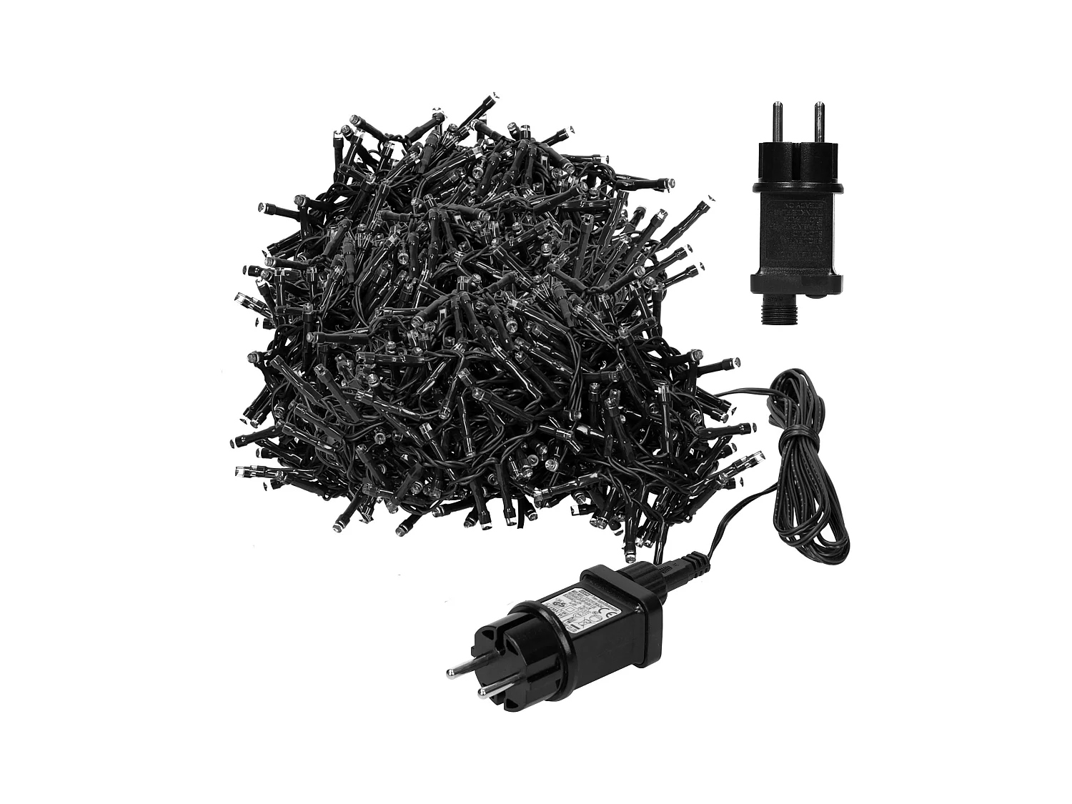 Guirlande lumineuse en grappe 39m 3000 LED blanc froid avec minuterie éclairage 8 modes ruban sapin de noël protection ip44 usage intérieur/extérieur