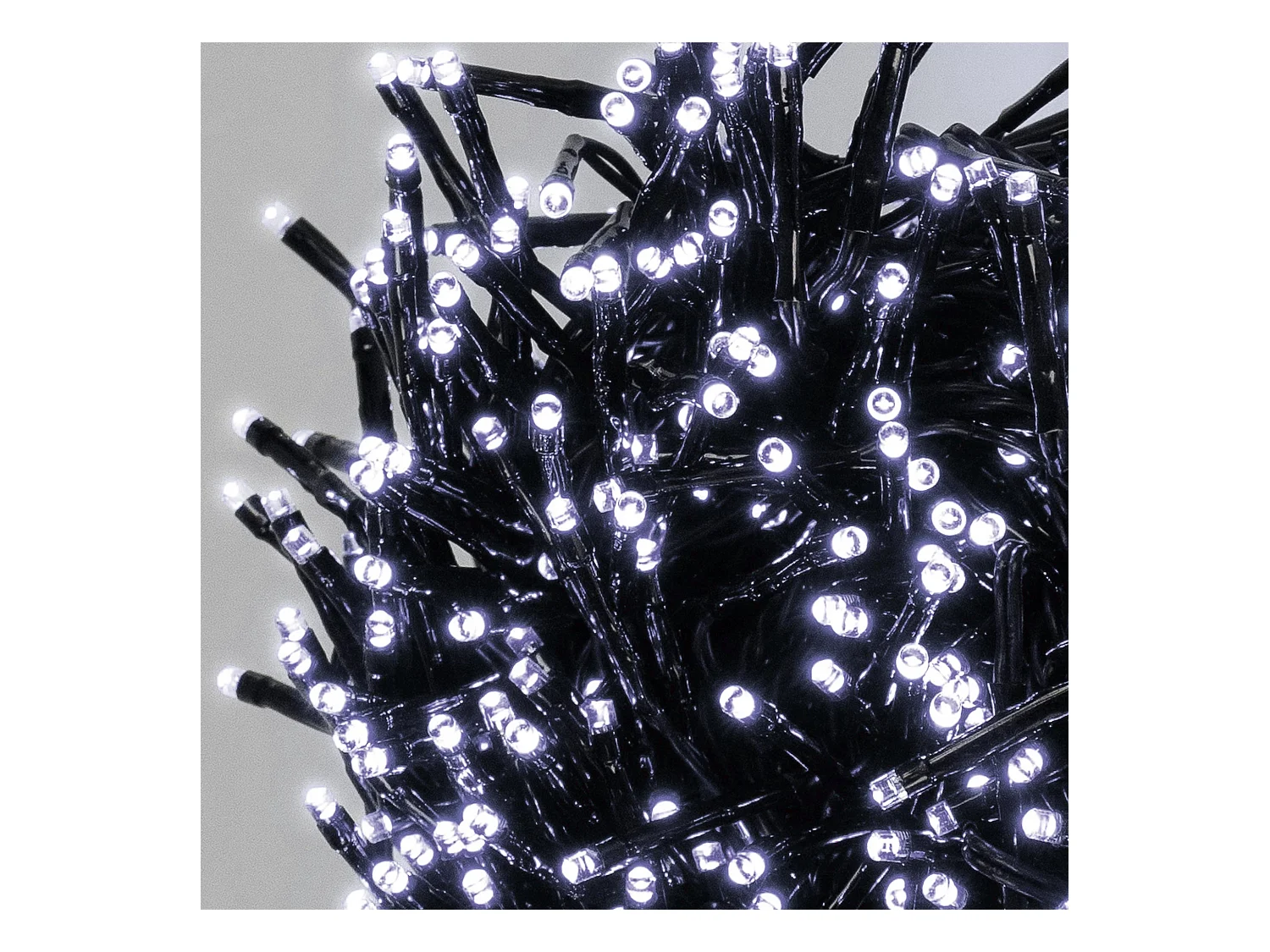 Guirlande lumineuse en grappe 39m 3000 LED blanc froid avec minuterie éclairage 8 modes ruban sapin de noël protection ip44 usage intérieur/extérieur