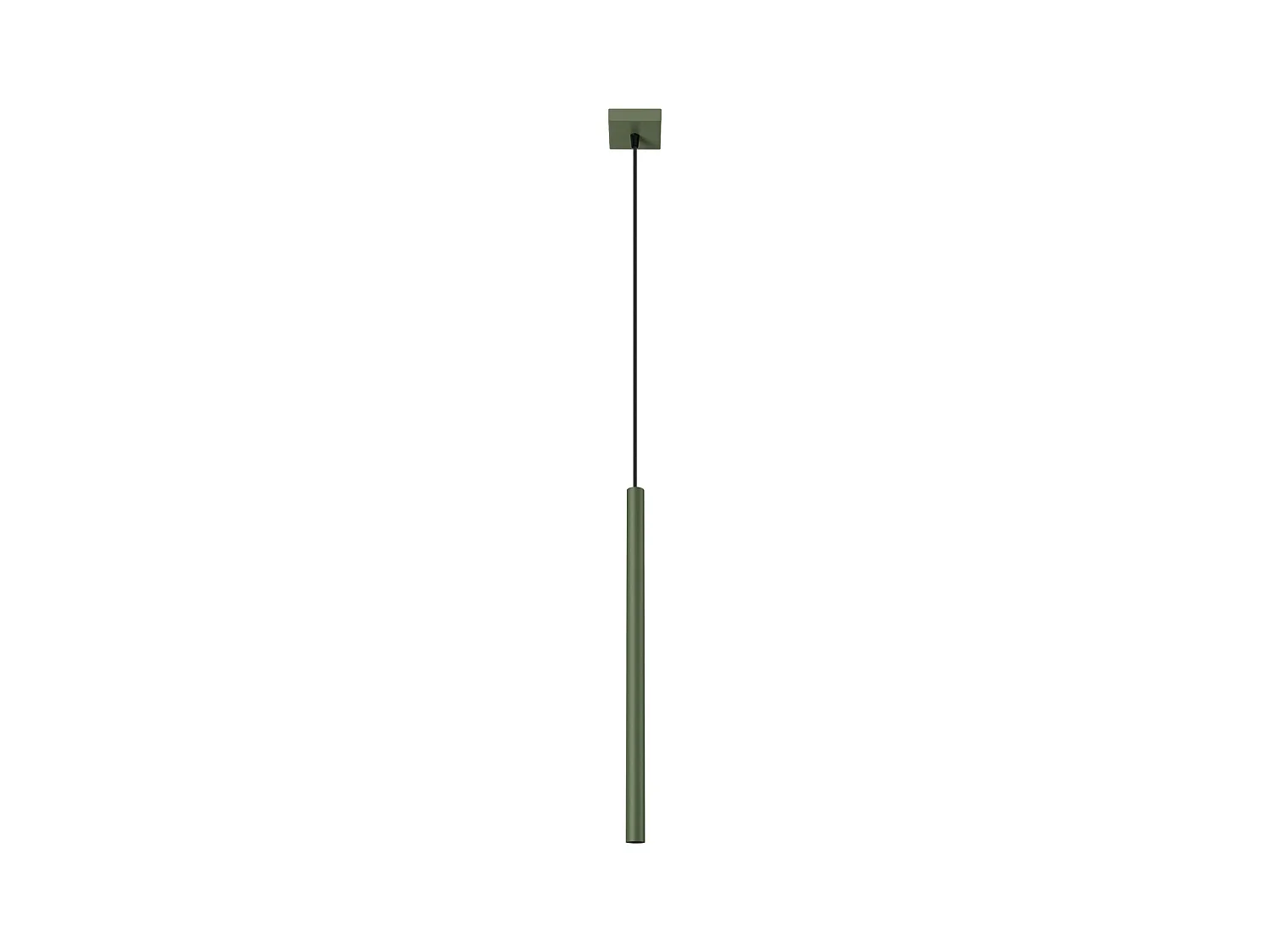 Lampada a sospensione Brill moderno di acciaio - 1 sorgenti luminose 3000K - L.8 x A.114 cm - verde oliva