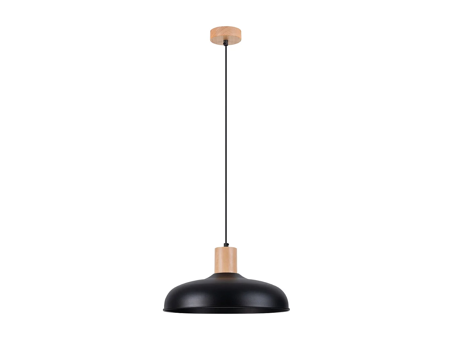 Lampes suspendues Velture scandinave en acier - 1 sources lumineuses 4000K - L.38 x H.120 cm - noir