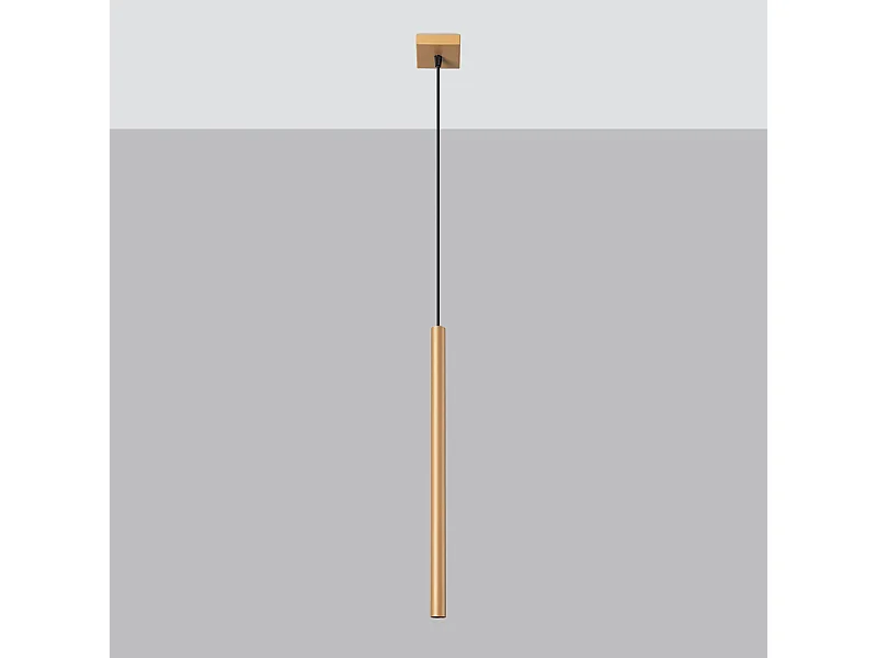 Lampy wiszące nowoczesny Brill, stal - 1 źródło światła 4000K - L.3.5 x H.115 cm - złoty