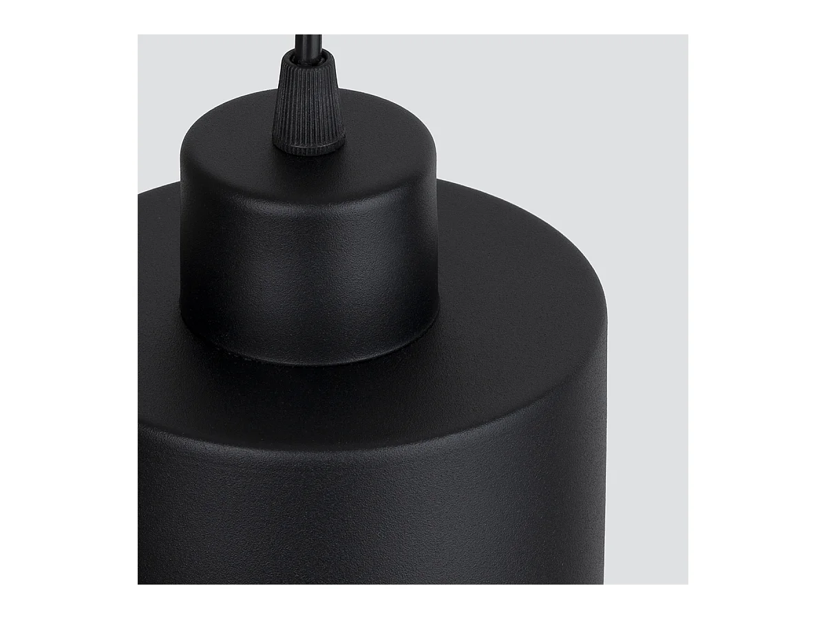 Lampy wiszące nowoczesny Zavros, stal - 1 źródło światła 4000K - L.12 x H.120 cm - czarny