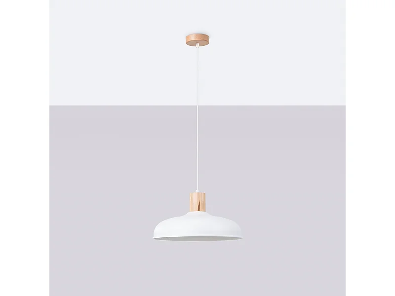 Hanglampen Velture Scandinavisch van  - 1 lichtbronnen 4000K - L.38 x H.120 cm - wit