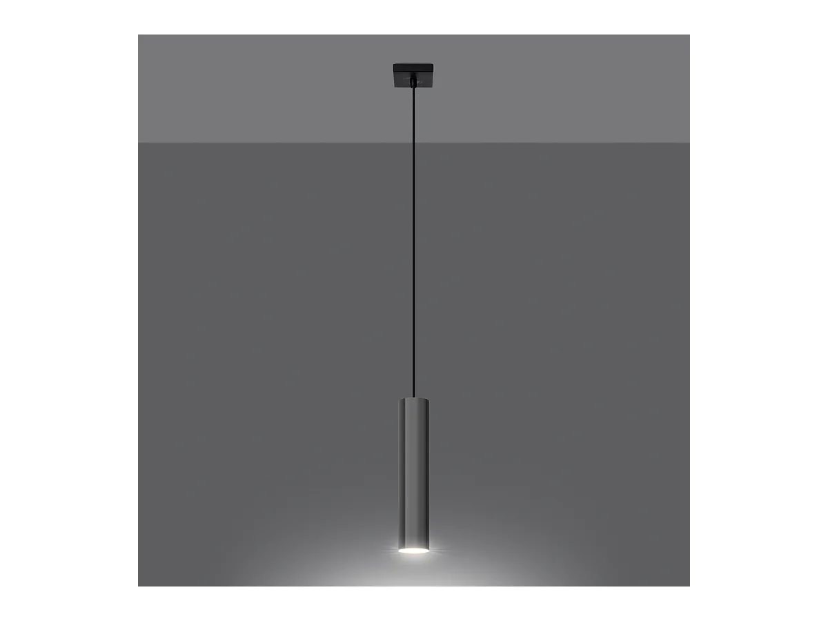 Lampy wiszące nowoczesny Toris, stal - 1 źródło światła 4000K - L.8 x H.100 cm - chrom