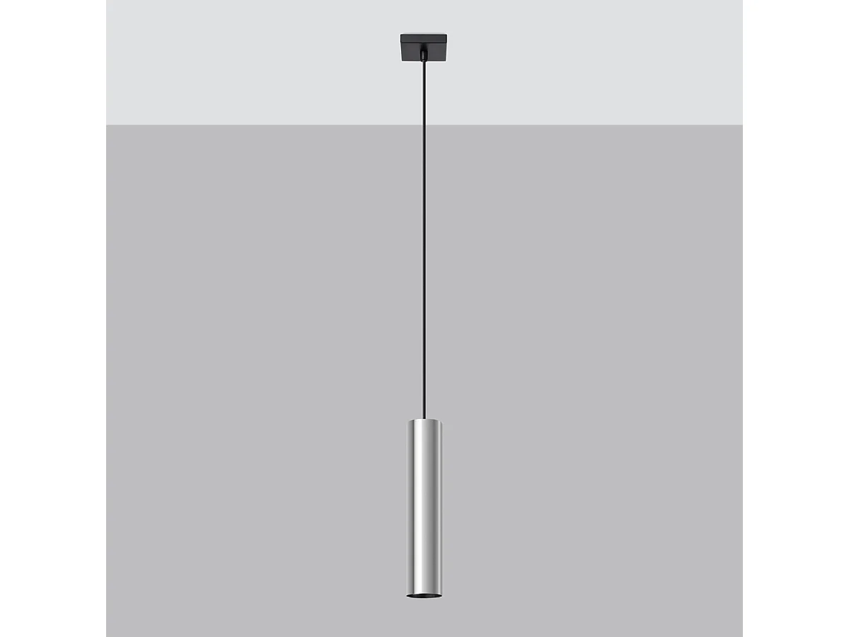 Lampes suspendues Toris moderne en acier - 1 sources lumineuses 4000K - L.8 x H.100 cm - chrome